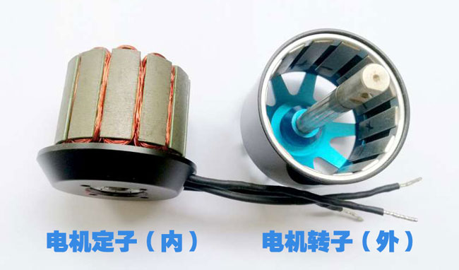 无刷电机中磁铁一般安装在转子的硅磁钢上